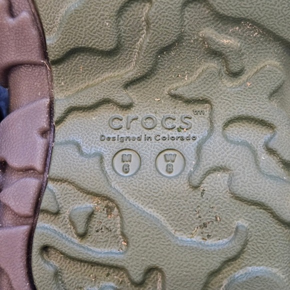 Crocs All Terrain Atlas Clogs Army Green Espresso Womens Size 8 MTN Trail Rugged - Picture 9 of 11